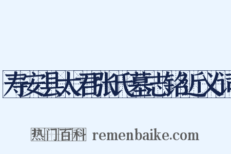 寿安县太君张氏墓志铭近义词是什么意思的图片